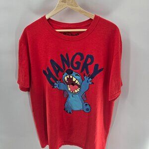 Lilo and Stitch Red Hangry Short Sleeved T-Shirt XL